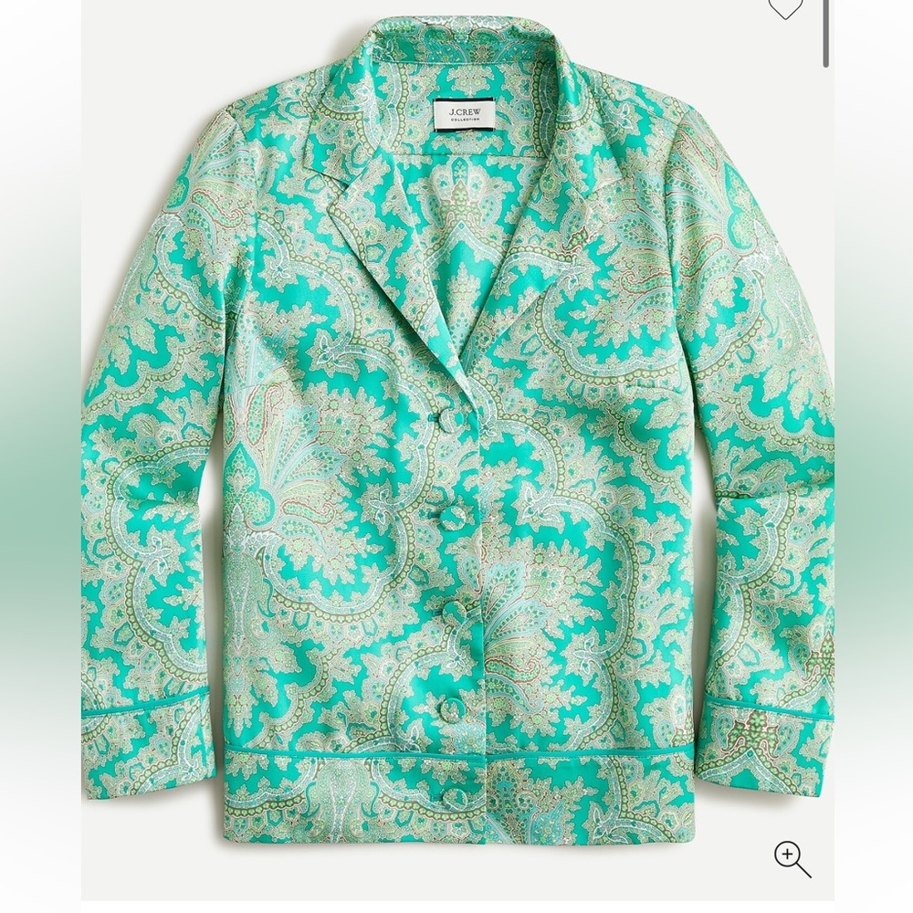 J Crew Collection Drapey button-up top in Ratti® pendant paisley Size S EUC